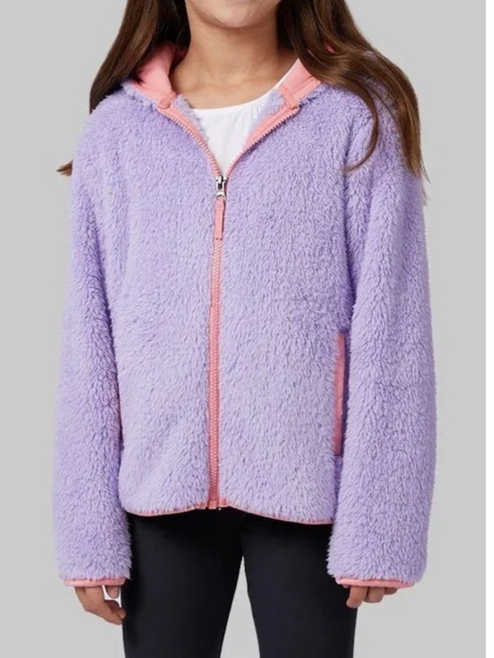 32 Degrees Girls soft Sherpa full zip